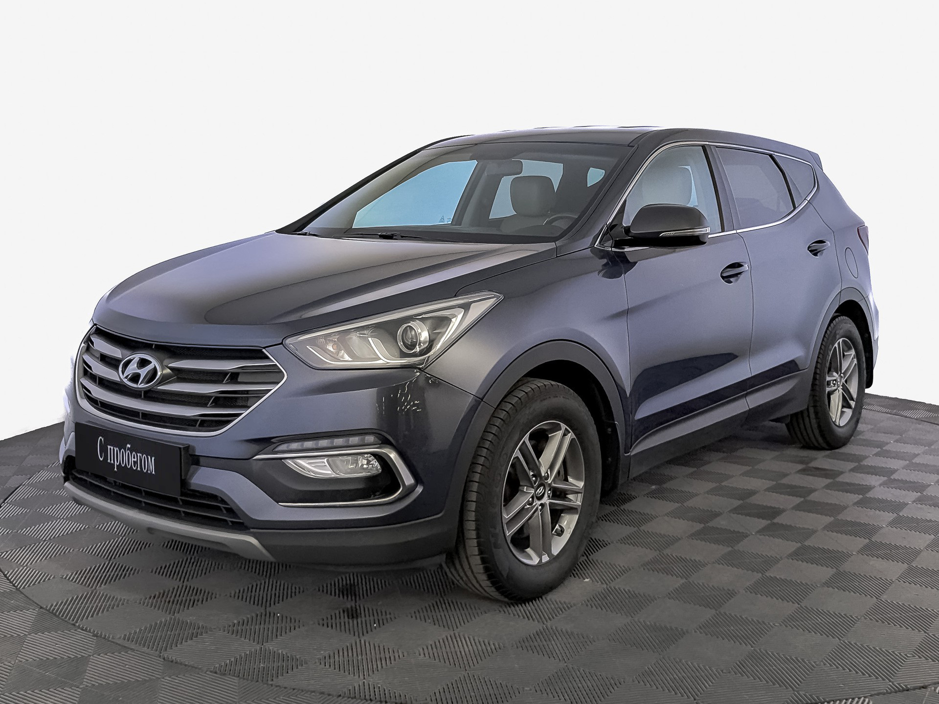 Hyundai Santa Fe Синий, 2018, 119 000 км