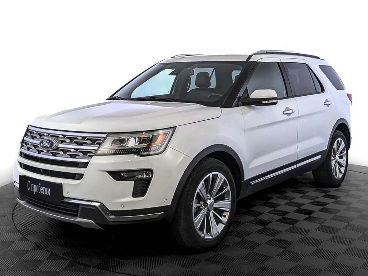 Ford Explorer белый, 2019, 101 500 км