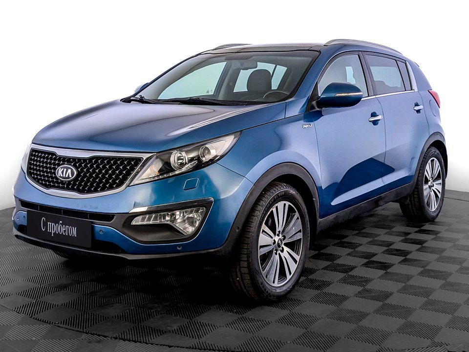 Kia Sportage Синий, 2014, 122 500 км