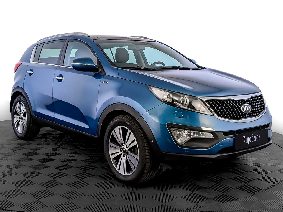 Kia Sportage Синий, 2014, 122 500 км