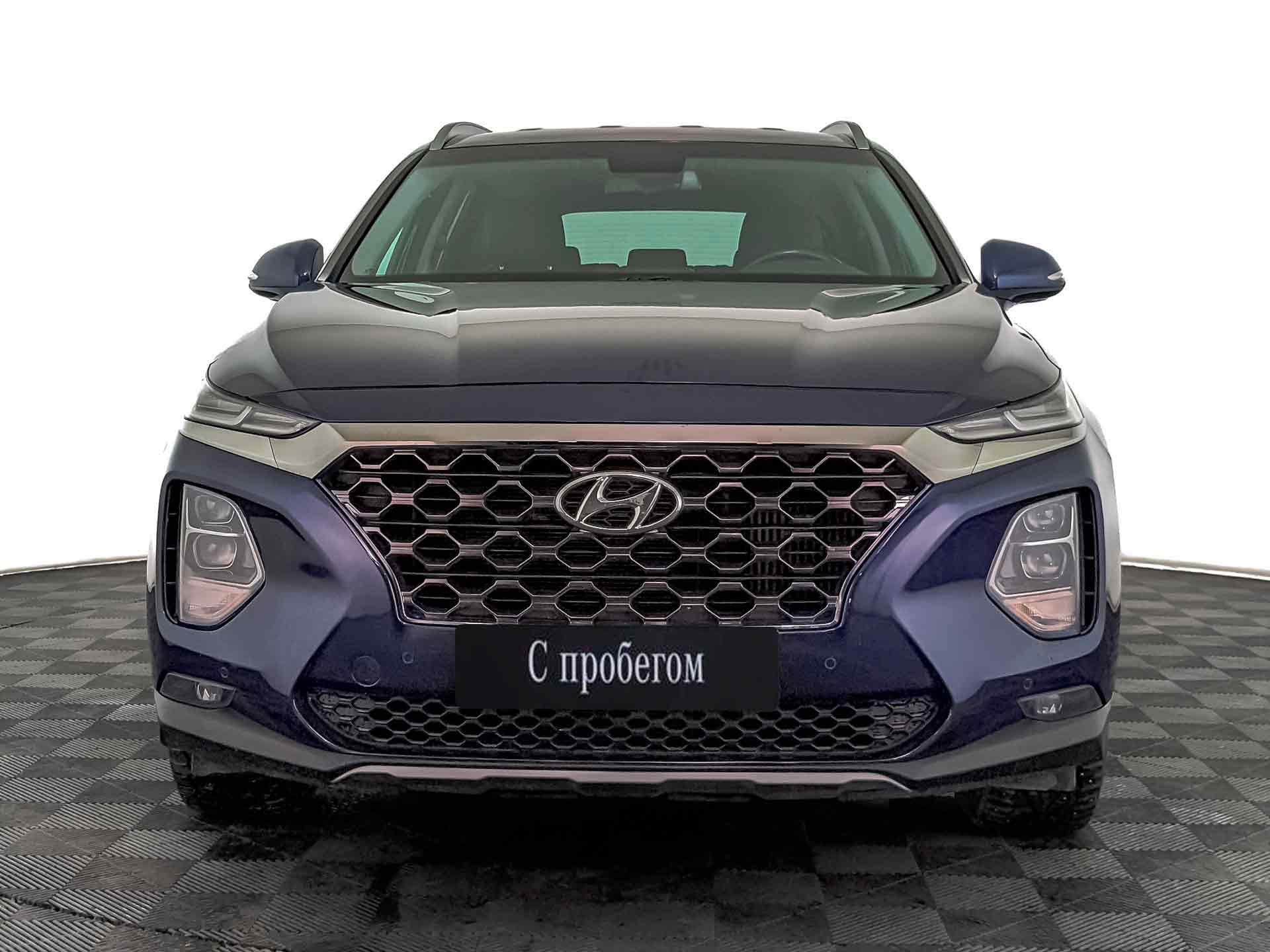 Hyundai Santa Fe Синий, 2019, 95 500 км