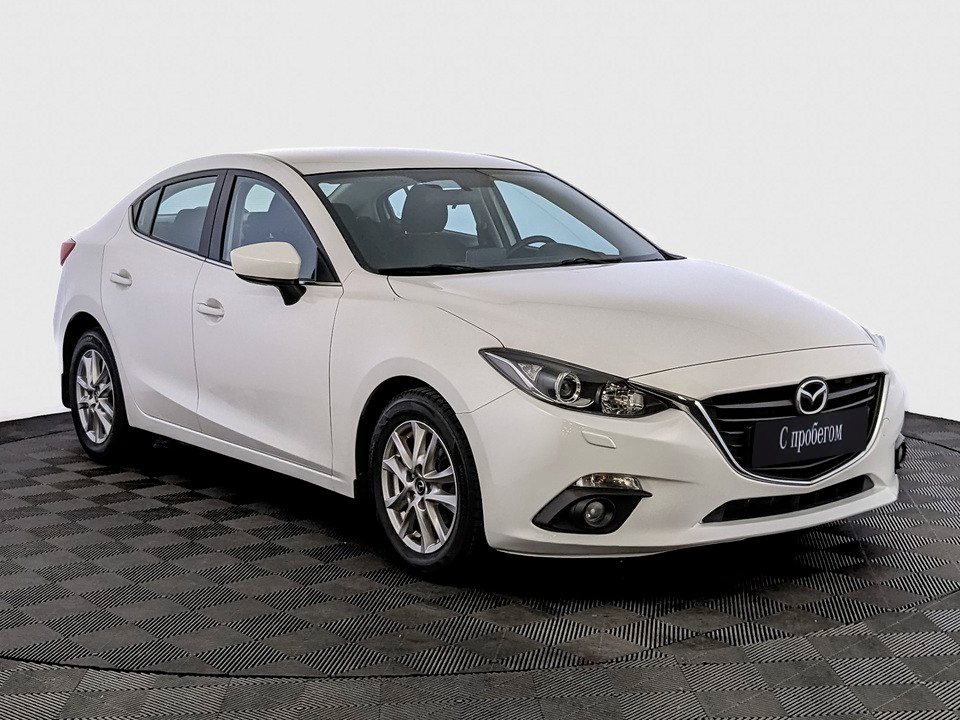 Mazda 3 Белый, 2015, 107 474 км