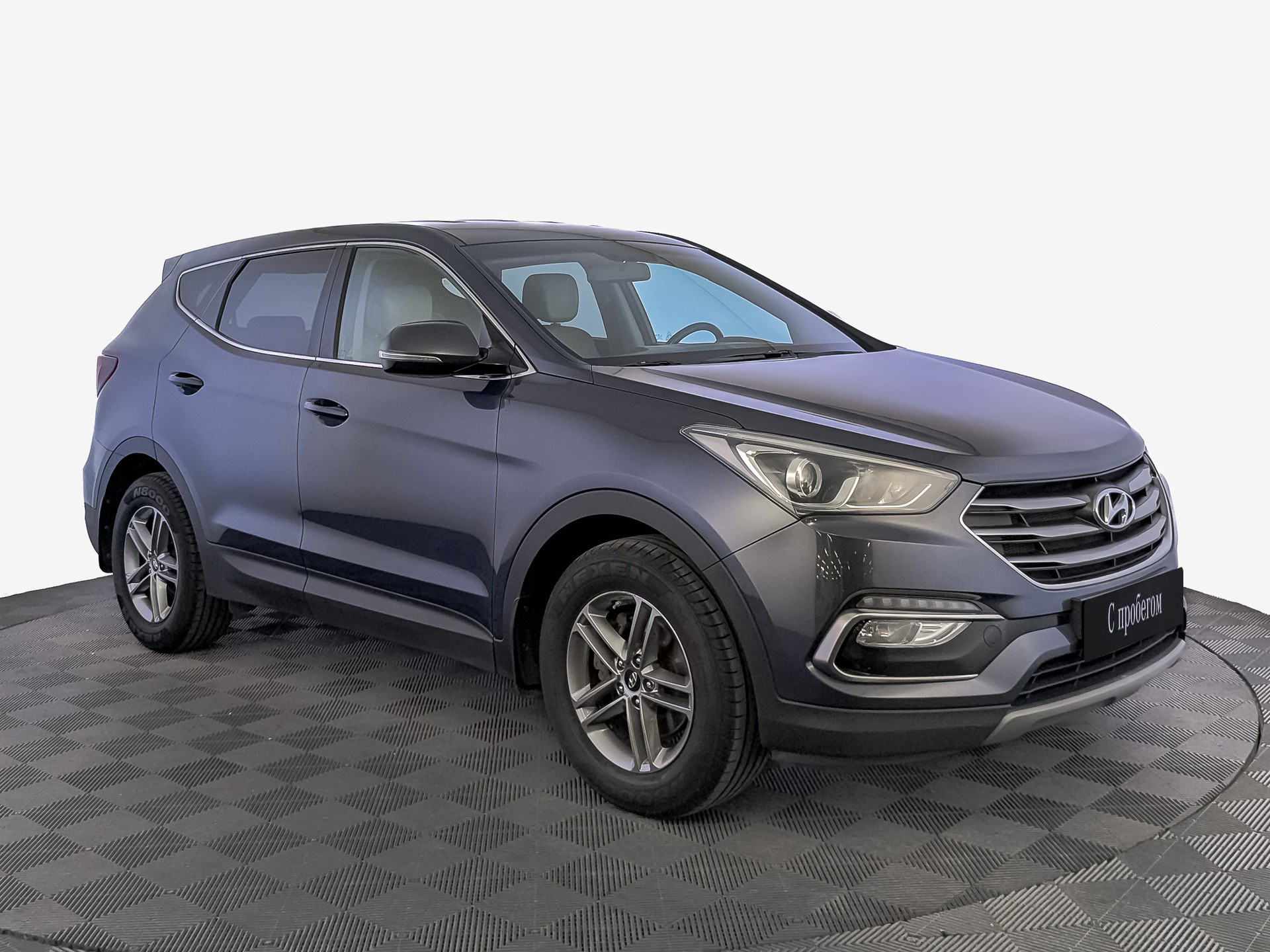 Hyundai Santa Fe Синий, 2018, 119 000 км