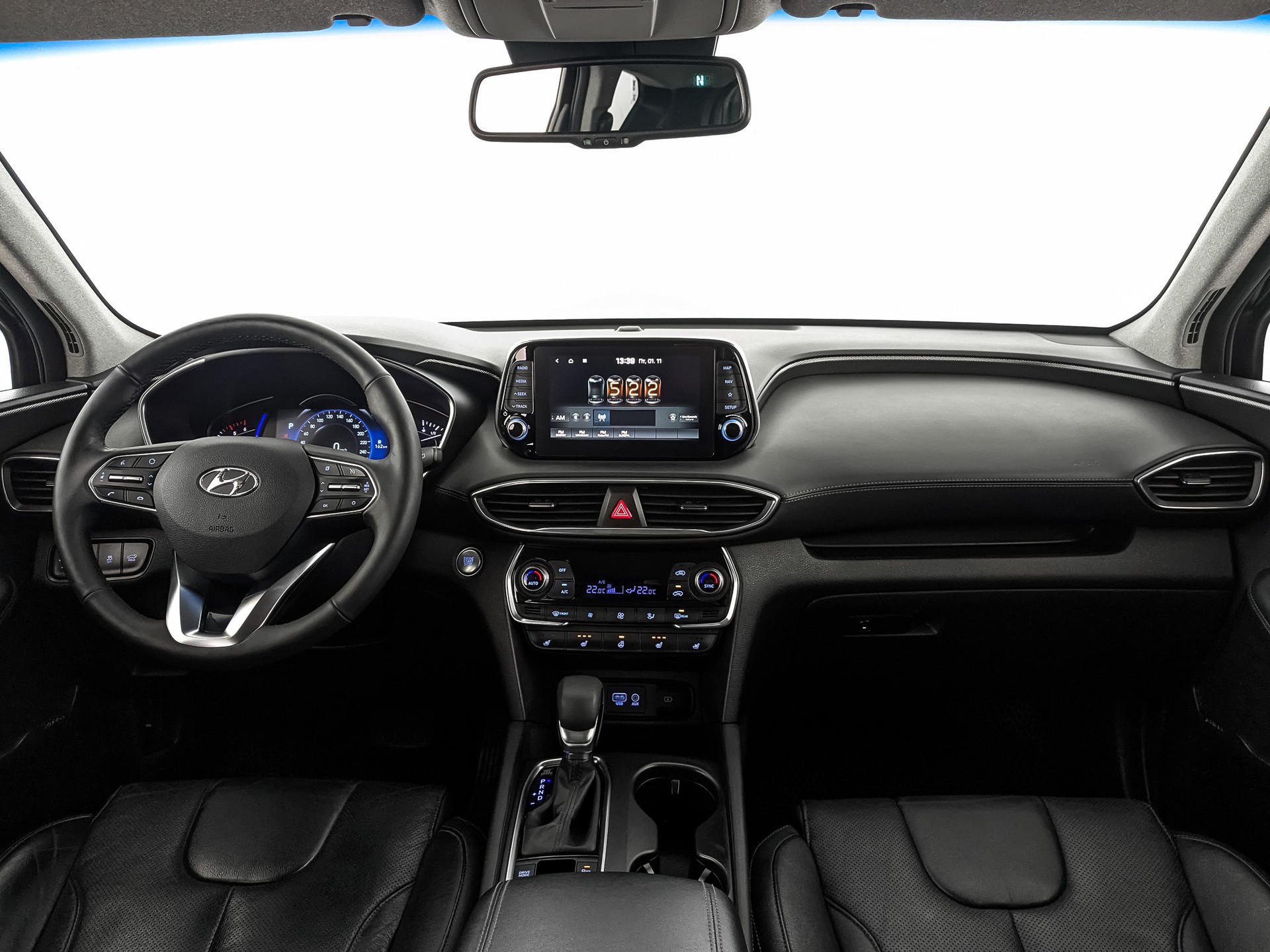 Hyundai Santa Fe Черный, 2019, 96 440 км