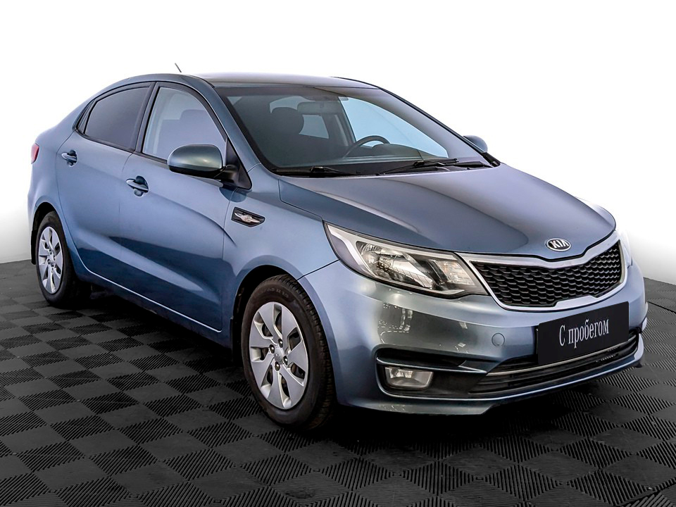 Kia Rio Голубой, 2015, 132 369 км