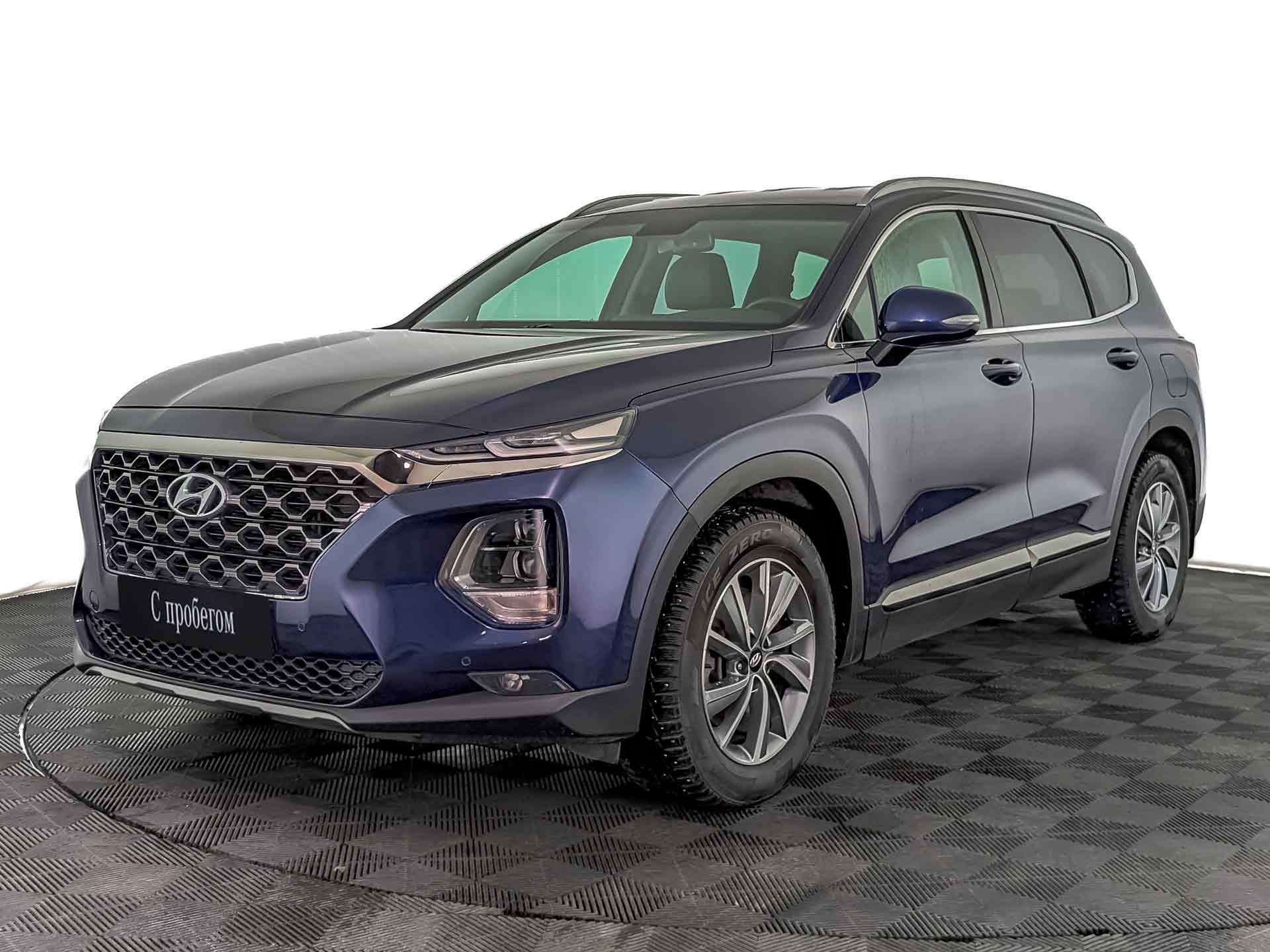 Hyundai Santa Fe Синий, 2019, 95 500 км