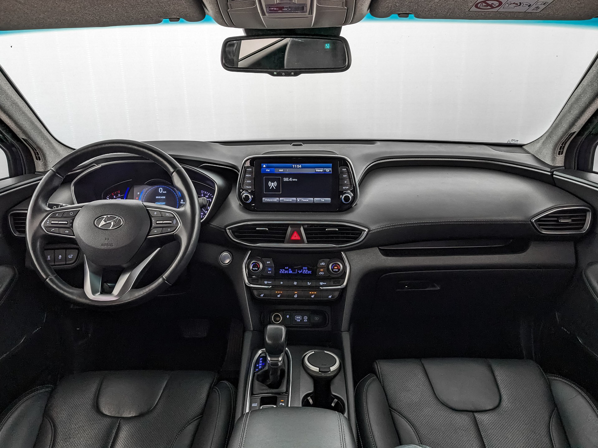 Hyundai Santa Fe Синий, 2019, 95 500 км