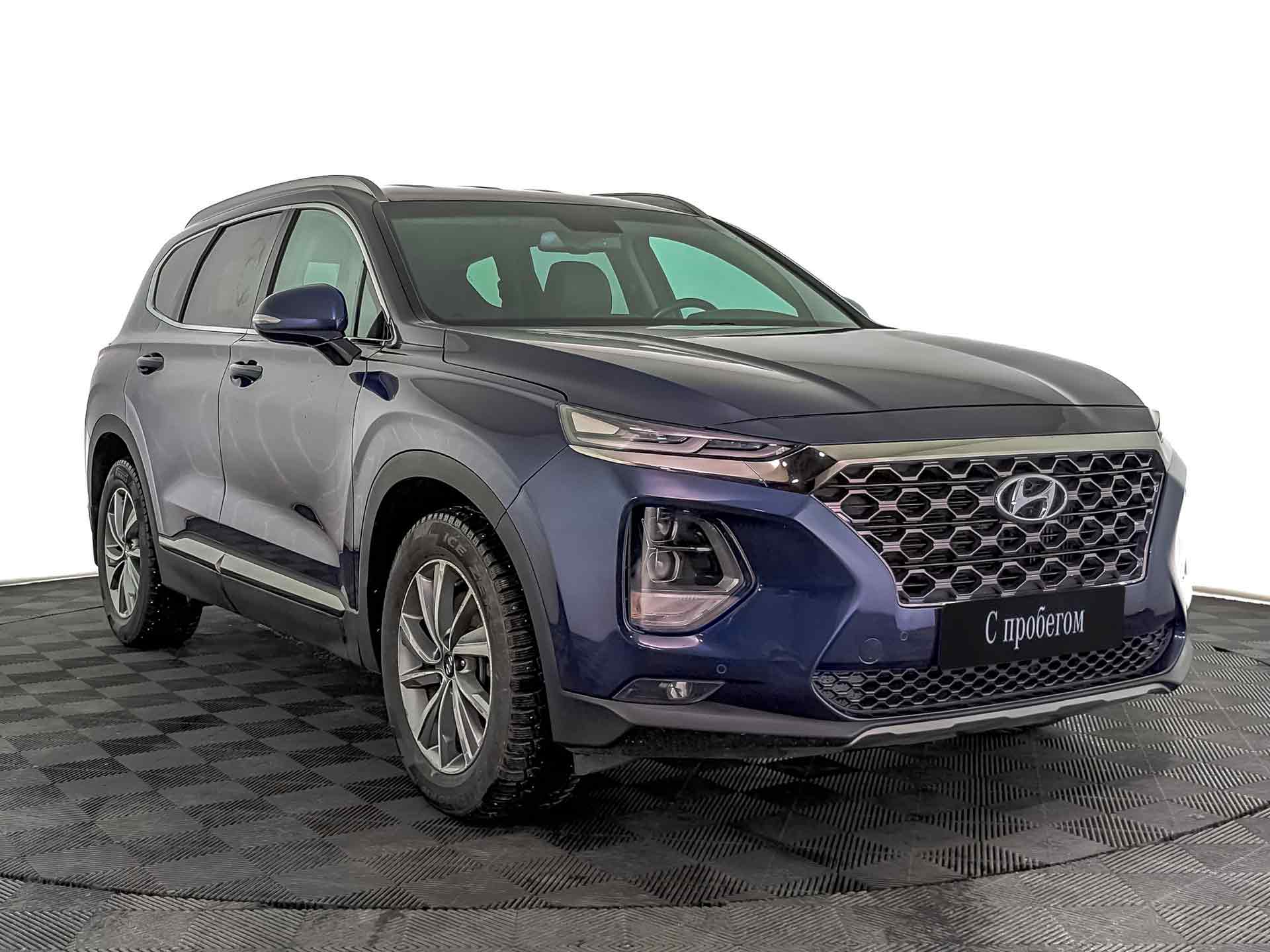 Hyundai Santa Fe Синий, 2019, 95 500 км